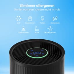 Auronic Luchtreiniger Compact Pro met HEPA 13 Filter, Ionisator en Koolstoffilter - Ruimtes tot 30m² - CADR-waarde van 150m³/u - Air Purifier met Aromatherapie - Zwart — thumbnail 3