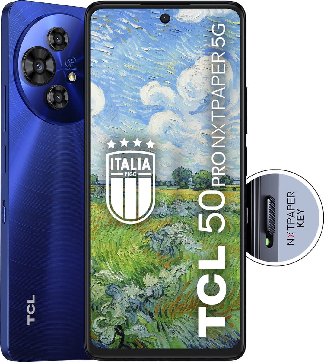 TCL 50 Pro NXTPAPER 5G 17,3 cm (6.8") Dual SIM Android 14 USB Type-C 8 GB 512 GB 5010 mAh Blauw — afbeelding 1