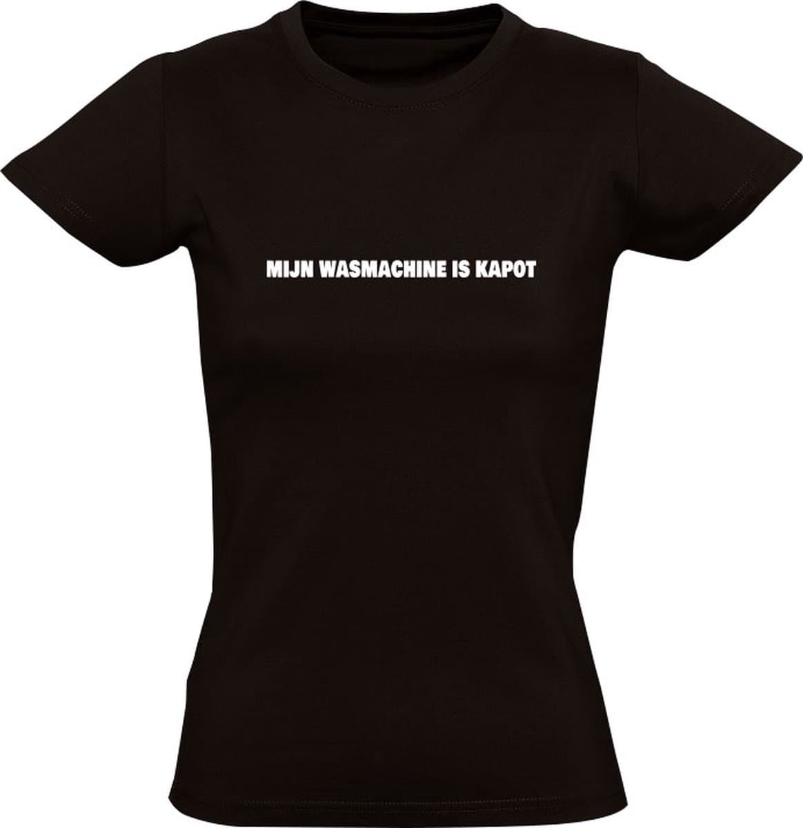 Mijn wasmachine is kapot Dames T-shirt - was - kleding - machine - droger - stuk — afbeelding 1