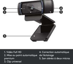 Logitech C920 - HD Pro Webcam - Full HD 1080p - Bedraad - Twee microfoons — thumbnail 20