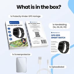 Protectly® GPS Horloge Kind Met Simkaart - SOS-Knop - Smartwatch Kinderen - Smartwatch Kind - GPS Tracker Kind - 4G - Videobellen - HD Camera - Whatsapp en SMS - Elke polsmaat - Incl. Simkaart — thumbnail 9