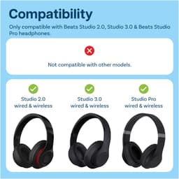 MMOBIEL Vervangende Hoofdband voor Beats Studio Pro/3.0/2.0 Draadloze & Bedrade Hoofdtelefoon – Hoofdband Reparatie Set – Hoofdtelefoon Vervangende Band Reparatie Onderdelen – Mat Zwart — thumbnail 4
