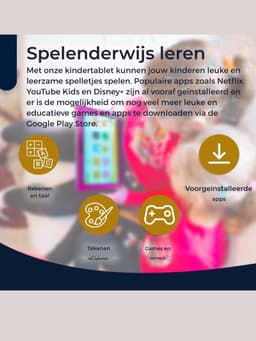Florixa® Kindertablet Deplay - Kinder Tablet Deplay - Kindertablet Deplay Pro - Roze - 23cm x 13cm x 1cm — thumbnail 6