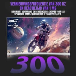 Zyrex® Gaming Monitor 240hz - Gaming Monitor -Zwart - ‎‎18cm x 62cm x 45cm — thumbnail 2