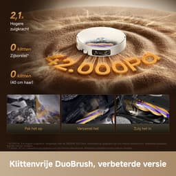 Dreame Robotstofzuiger X60 Pro Ultra Complete Wit | 42.000 Pa | Uitschuifbare arm tot 18 cm | Zelfreinigende dweil | Automatisch legen & bijvullen | Hoeken & muurranden | Huisdieren | AI navigatie | Obstakelherkenning | Allergie | Anti-klit | — thumbnail 17