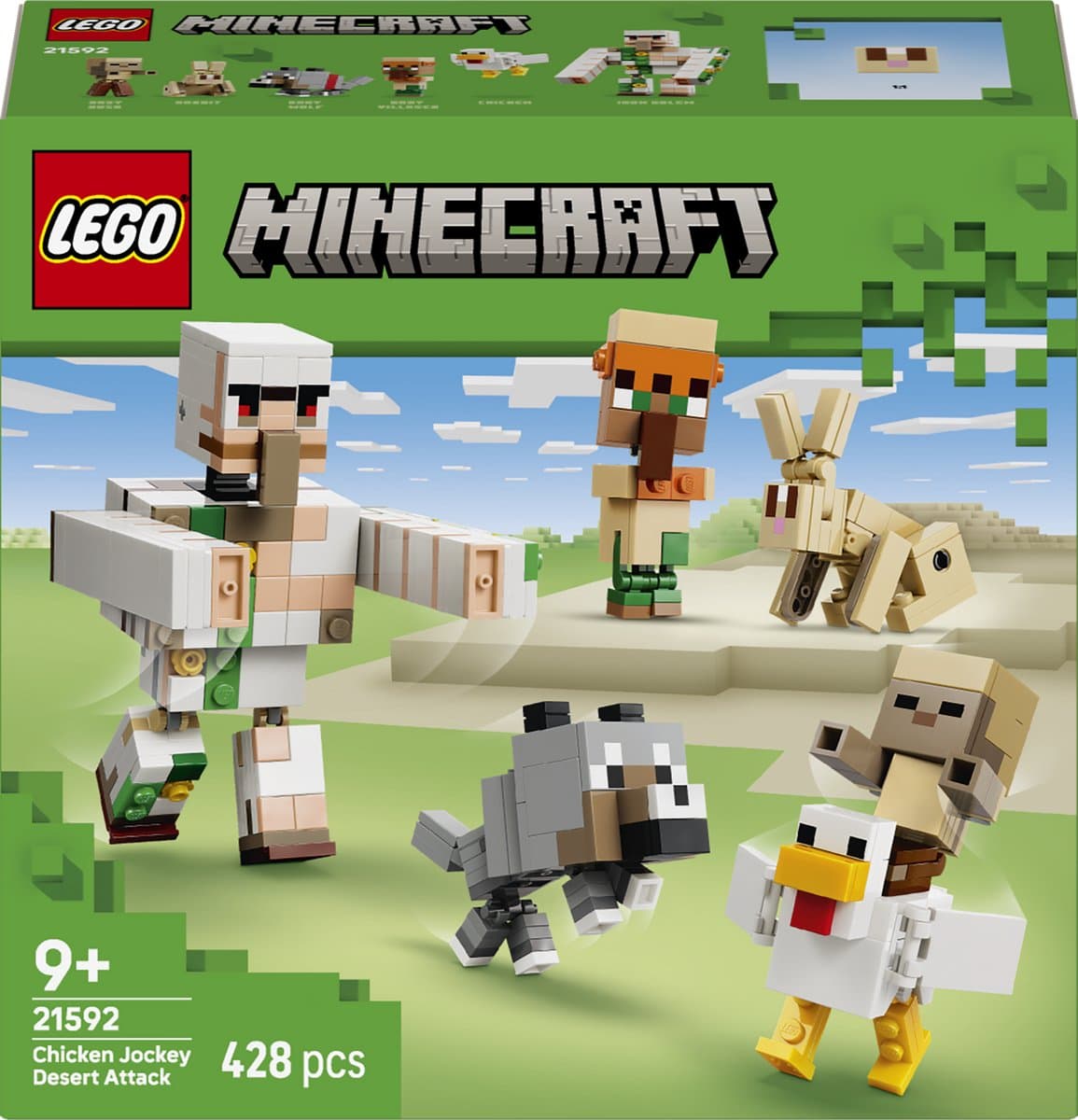 LEGO Minecraft Kipberijder Woestijnaanval Speelgoed voor Kinderen met Personages 21592 — afbeelding 1