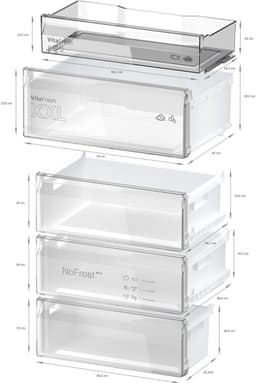 Bosch - KGN492IAF - Serie 4 - Koel-vriescombinatie - Energielabel A - 203 x 70 cm - Extra breed - RVS - Total No Frost; Nooit meer ontdooien- Zeer stil - VitaFresh XXL 0°C: houd etenswaren langer vers met extra ruime vershoudlades. — thumbnail 18