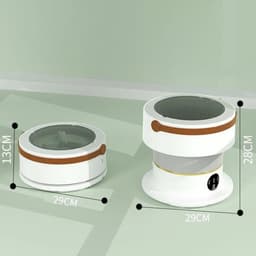 Collox Opvouwbare Wasmachine - Draagbare wasmachine - 6,5 L - Met handig afvoermandje - 28 x 29 cm - Grijs — thumbnail 7