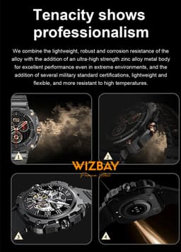 WizBay Premium Select® 1.43inch AMOLED Screen Smartwatch Dames Heren - Android en iOS - Bluetooth Call - 02 Zuurstof - Bloedruk - Dynamic Hartslag & Slaap Monitor - Message - Magnetic Laden - Smartwatches - Zilver met rvs Zilveren Band — thumbnail 12