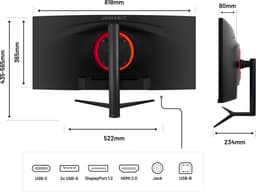 JAPANNEXT Curved Monitor 34" IPS UWQHD (3440x1440) | JN-IPSC34UWQHDR-C65W-H — thumbnail 2
