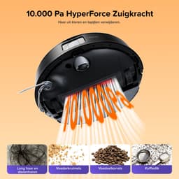 Roborock Q10 S5+ Robotstofzuiger en Dweil met Zelflediging-Zuigkracht van 10000 Pa-Vibrerende dweilpads-Handsfree Reinigen tot 7 Weken-Dubbel Anti-klitontwerp-Automatisch dweilen-Obstakelvermijding-Zwart-S8 Plus Upgrade — thumbnail 9