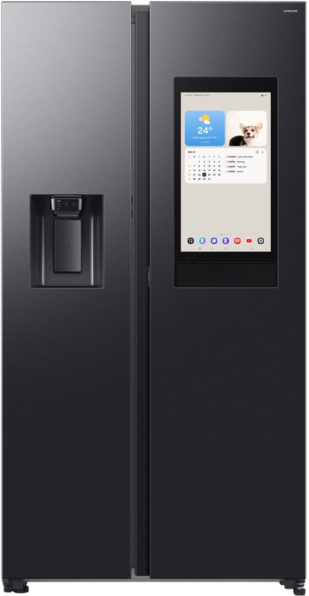 Samsung Series 9 RS90F67BEF, Vrijstaand, Amerikaanse deur, Zwart, 2 deur(en), Premium Black Steel, 36/64 — afbeelding 1