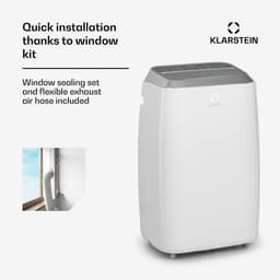 Klarstein Mobiele airconditioner met luchtafvoerslang, 4-in-1 airconditioner met ventilator, luchtontvochtiger & nachtmodus, Kleine & draagbare airconditioner voor thuis & op kantoor, Laag verbruik, 12000 BTU,5 kW voor 56 m² - Afstandsbediening — thumbnail 13