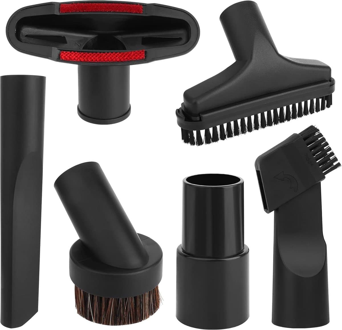 Geschikt voor Philips Stofzuigeraccessoires: 6-delige 2-in-1 Ronde PP Borstelkop (32mm Binnen diameter) — afbeelding 1
