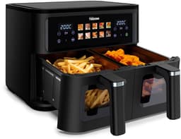 Dubbele Airfryer 9L – 2 Manden – 10 Programma’s – 2500W – Digitaal Touchscreen – Tristar FR-9075 – Zwart — thumbnail 5