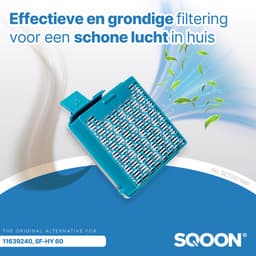 SQOON® XL Filterset geschikt voor Miele Boost CX1 stofzuiger - 2 STUKS - Gelijk aan model: SF-HY 60 - Vervangt HEPA-filter 11639240 - Voor schone en allergievrije uitblaaslucht — thumbnail 8