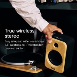 House of Marley Get Together Duo 2 Bluetooth Boekenplank Speakers - Draadloze Speaker - Hifi speakers - Stereo Set - Home Audio - FSC Bamboo Hout - Versie 2 — thumbnail 4