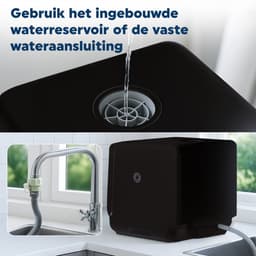 Amenzo® - Mini Vaatwasser - Inclusief App - Energielabel A - 900 Watt - 5 Programma's - Zwart - Afwasmachine - Met Waterreservoir — thumbnail 10