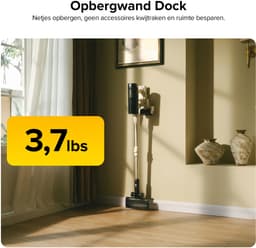 Roborock H60 Pro Draadloze Steelstofzuigers -Stofzuiger - Multifunctioneel-5-traps filtersysteem - LED-scherm - Verwijderbare batterij - 90° bocht - 140° groene verlichting — thumbnail 7