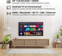 Salora QLED40TV - Smart TV - Smart tv 40 inch - Android TV - QLED TV - Full HD - 2025 — thumbnail 4