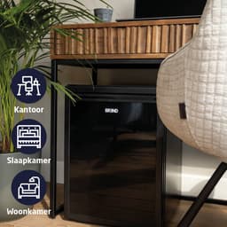 Mini Koelkast Vrijstaand 35 Liter – Tafelmodel Fridge met Instelbare Temperatuur – Minibar met Verstelbare Deurrichting – Zwart - BREND BR-2226 — thumbnail 8