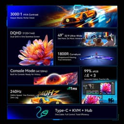 TITAN ARMY C49C1S Gaming Monitor 49" 1800R, 5120x1440, 240Hz, 1ms reactietijd — thumbnail 12