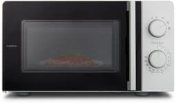 MEDION compacte magnetron (20 liter, 700 watt, ruimtebesparend ontwerp, 5 vermogensniveaus, ontdooifunctie, timerfunctie, MD12211) lichtgrijs [MODEL 2025] — thumbnail 2