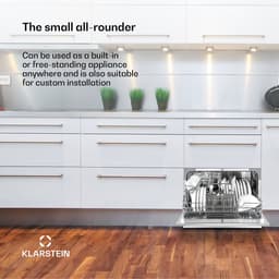 Klarstein Vaatwasser Mini voor 6 Gedecke, Leiser vaatwasser klein met 6 spoelprogramma's, Kleiner Tisch vaatwasser voor Zuhause, kantoor en Camping, vaatwasser Mini met Wasseranschluss - Tafelvaatwasser - 6 Maatgedekken 49 dB 45 cm 1380W — thumbnail 7