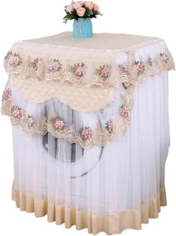 Wasmachinehoes, stofhoes voor wasmachine, huishoudelijke artikelen, decoratie (beige) — thumbnail 1