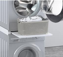 Florixa® Tussenstuk Wasmachine Droger - Stapelkit - Tussenstuk Wasmachine en Droger - Tussenstuk Wasmachine Droger Zwart - Tussenstuk Wasmachine Droger Aeg - Wit - 60cm x 72cm x 10cm — thumbnail 6