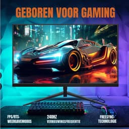 Florixa® Gaming Monitor 240hz - Gaming Monitor -Zwart - ‎‎16cm x 56cm x 42cm; 3.95 kg — thumbnail 3