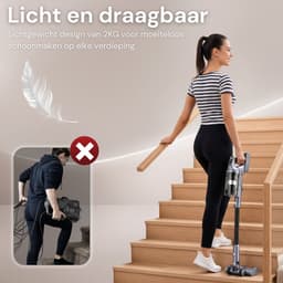 Vesora® 3-in-1 Steelstofzuiger Draadloos zonder Zak - BASIC - Draadloze Stofzuiger - Kruimeldief Snoerloos - Vacuum Cleaner - Handstofzuiger - Stofzuiger Steel met Hepa Filter - Stofzuiger Huisdieren - Zakloze Stofzuiger — thumbnail 8