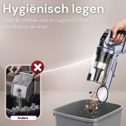 Vesora® 3-in-1 Buigbare Steelstofzuiger Draadloos zonder Zak - FLEX - Draadloze Stofzuiger - Kruimeldief Snoerloos - Vacuum Cleaner - Handstofzuiger - Stofzuiger Steel met Hepa Filter - Stofzuiger Huisdieren - Zakloze Stofzuiger — thumbnail 16