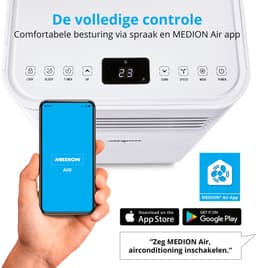 MEDION Smart Mobiele Airco P701 (7000 BTU, 3-in-1, Koelen, Ontvochtigen, Ventileren, tot 25m², incl. Raamafdichtingskit, voor Slaapkamer en Woonkamer, WiFi, App-Functie, Afstandsbediening, MD 37672) — thumbnail 13