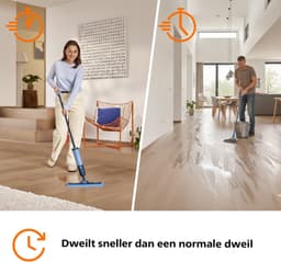 Philips OneUp Elektrische Dweil 3000 series XV3101/01 - Dweilsysteem - Vloerreiniger - Vuil water opzuigen - 1 stand - 50min dweilen - Geen emmer nodig — thumbnail 9