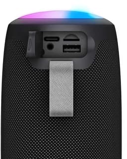 Akashi, Draagbare 10W Bluetooth-luidspreker 10 uur autonomie en veelkleurige LED, Zwart — thumbnail 3