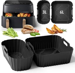 Accessoires Siliconen Heteluchtfriteuse Gescht voor Philips Dual Basket Airfryer 3000-5000 Serie 9L(6L/3L), Airfryer Siliconen voor Cookwise Dual Zone 9L(3L/6L) — thumbnail 1