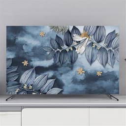 Universele TV-stofhoes met elastische rand - stofwerend voor flatscreen, curved en wandmontage tv's - Chinese bladmotieven voor binnen — thumbnail 1