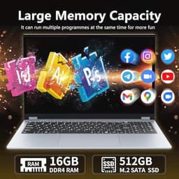 39.6 cm (15.6 inches), 2 in 1 laptop, Ryzen 3 3200U, processor, 16 GB RAM, 512 GB SSD, laptop, PC, 1080p laptop, RJ45, type C, USB 3.0, ultra-thin and lightweight — thumbnail 5