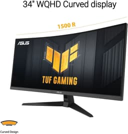 ASUS TUF Gaming VG34VQ3B - WQHD Ultrawide Gaming Monitor - 180Hz - FreeSync Premium - USB Hub - 34 Inch — thumbnail 3