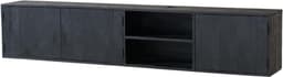 Tv-Meubel - Dressoir Media Console - Woonkamer Opbergen - Industriële Stijl - 200cm Breed - Zwart — thumbnail 5