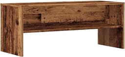 TV-kast 100 cm - Gesneden hout in oude houtkleur - Ruime opbergruimte voor woonkamer en slaapkamer — thumbnail 1