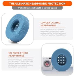 Zweetbestendige Hoofphone Covers voor Beats Solo - Comfortabel, Wasbaar en Gepatenteerd - Blue Slate — thumbnail 1