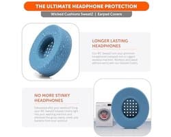 Zweetbestendige Hoofphone Covers voor Beats Solo - Comfortabel, Wasbaar en Gepatenteerd - Blue Slate