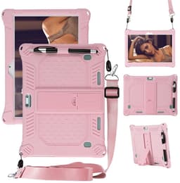 Universele beschermhoes voor 10/10,1-inch Android-tablets, met standaard- en flipfunctie, lichtgewicht en draagbaar, gemakkelijk mee te nemen en te bedienen, geschikt voor 10/10,1-inch tablets, roze. — thumbnail 1