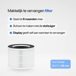 Dynter AirPure Plus - Luchtreiniger - Air Purifier - Stil & Krachtig - CADR 260 m³/h - Verwijdert stof, pollen en geurtjes - Automatische stand - HEPA 13 filter & koolstoffilter - Slaapstand - Voor slaapkamer, woonkamer en kantoor (PA244) — thumbnail 10