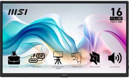 MSI PRO MP165 E6 - Portable USB-C Monitor - Full HD - 15.6 inch - Speakers — thumbnail 1