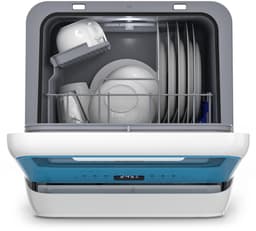 Klarstein Vaatwasser Amazonia Mini - Compact Aanrechtblad, 7 Programma's, 5L Tank of Directe Aansluiting, Energie-efficiëntieklasse D, Stil 58dB, Digitaal Display, Draagbaar Tafelblad voor Kleine Keukens, Blauw - Mini-Vaatwasser - voor Keuken — thumbnail 6