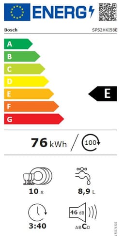 Bosch SPS2HKI58E - Serie 2 - Vrijstaande Vaatwasser - RVS — thumbnail 11