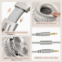 OneOdio - Pro C Silver - Bluetooth - Champagne Goud - Hoofdtelefoon - Over ear - Koptelefoon — thumbnail 10